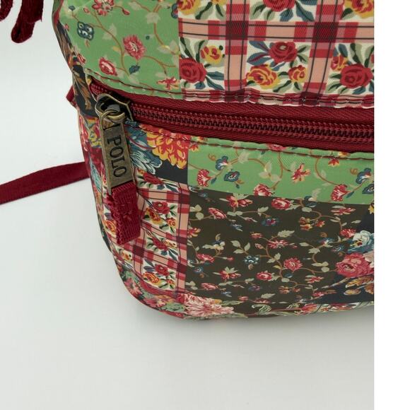Polo Ralph Lauren Floral Patchwork Backpack Red Green Preppy Collegiate Cottage main image 9